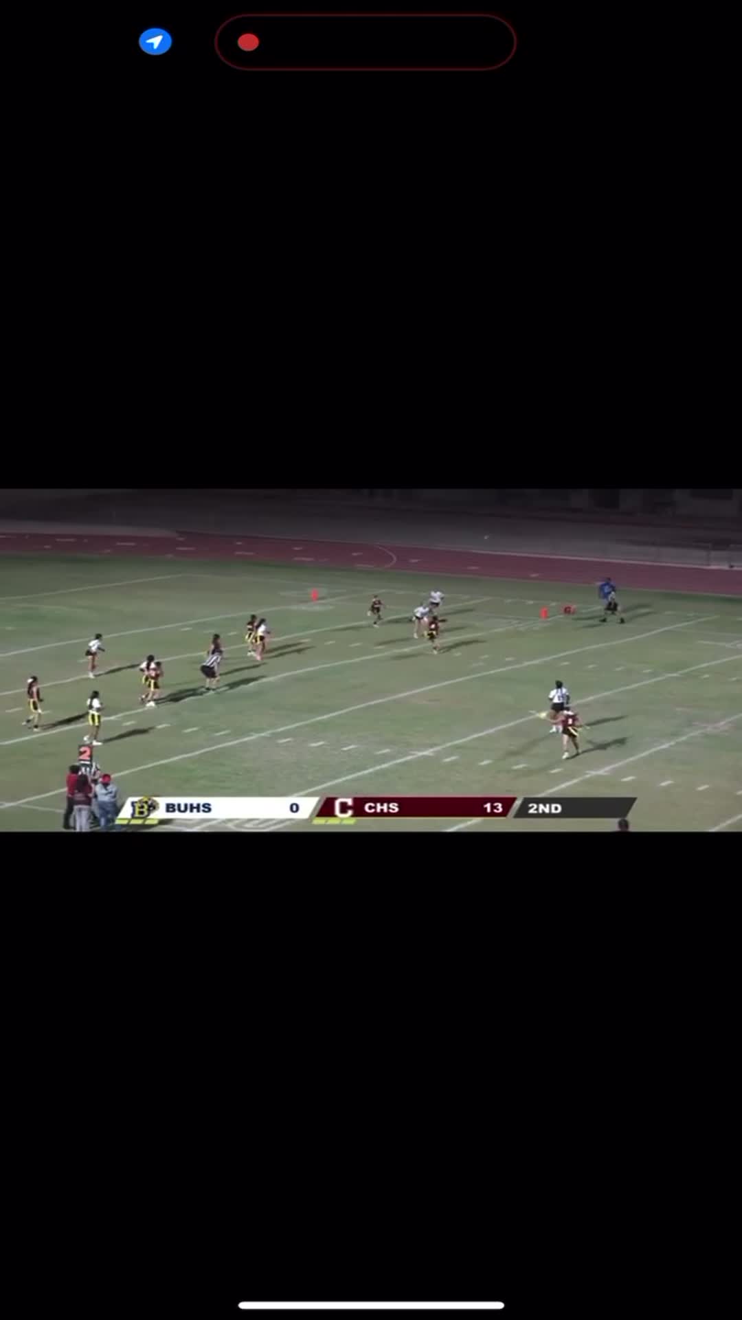 Madeleine Montes #14 defensive back for Calexico, Bulldogs first interception of the game