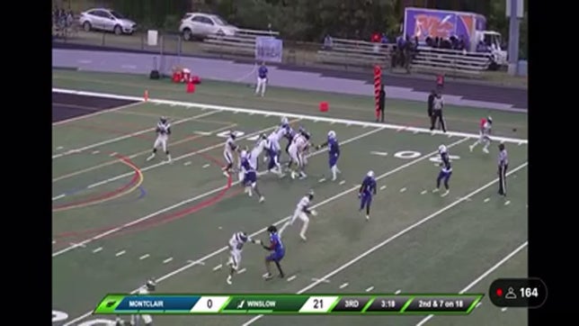 Freshman ATH TJ Maddox made his first varsity catch