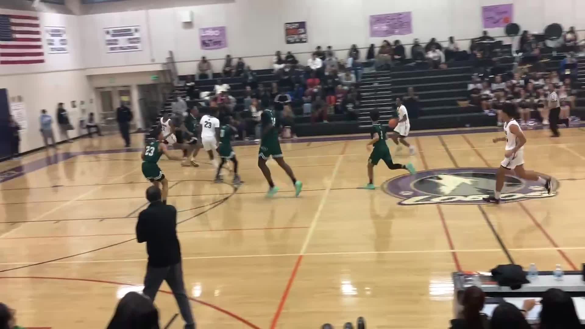 6'4 combo guard Cornelius Rollinson has a monster dunk in transition