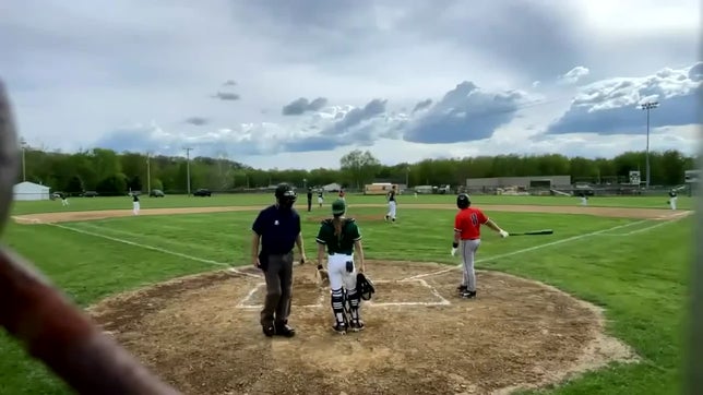 Two run home run to bring the lead to 5-0 in first inning.