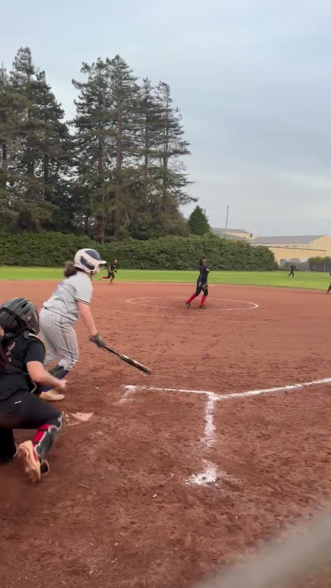 Base hit to left