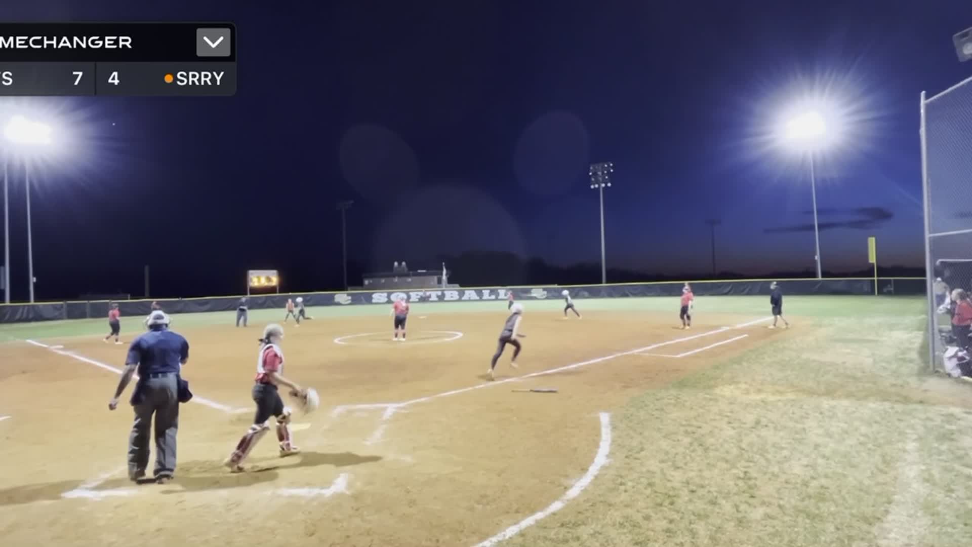 Jaycee Dalton with a 3 run Home Run to tie the game in the bottom of the 6th inning.