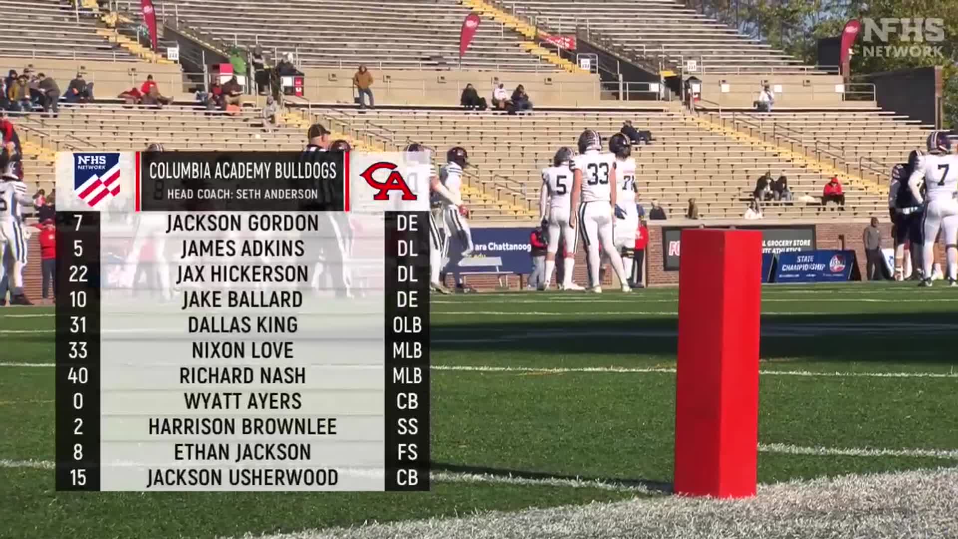 Jax Hickerson - A few of his Defensive Football Highlights from the 2024 Blue Cross Bowl. Tackles, long snaps and interceptions.