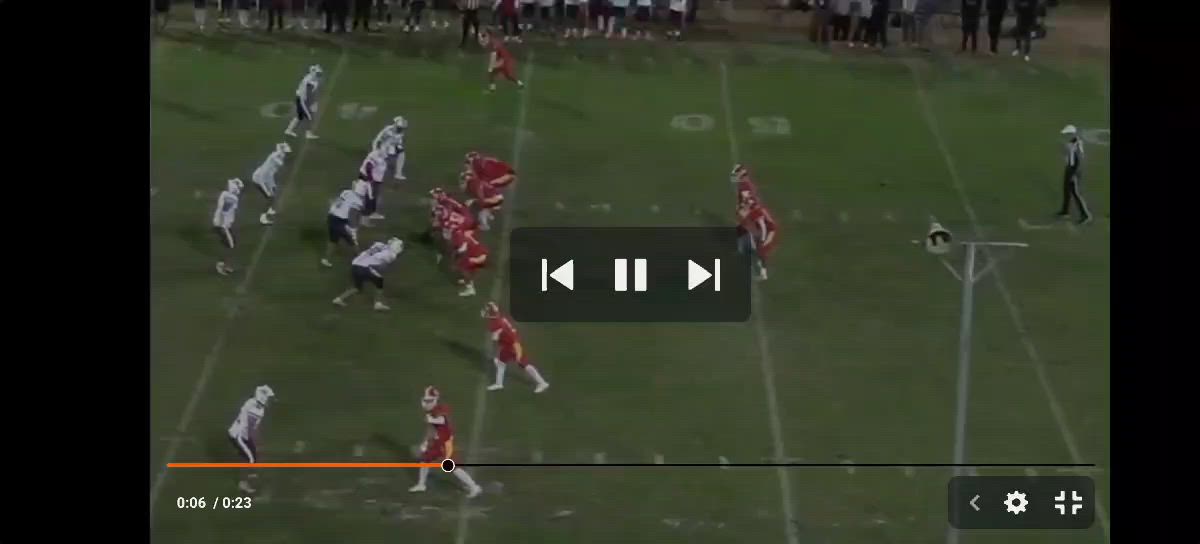 QB scrambled and William Incitti got the tackle