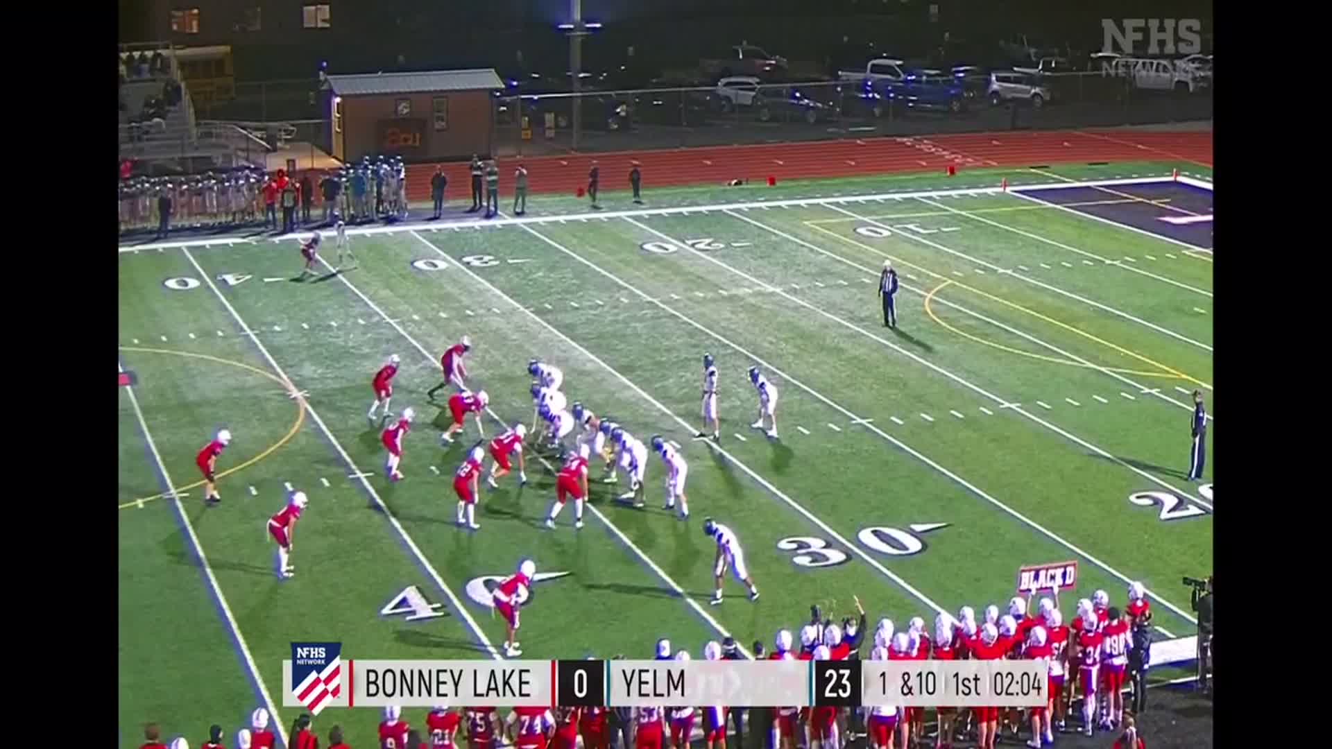 1st quarter YELM #63 Jonah Smith with the Sack