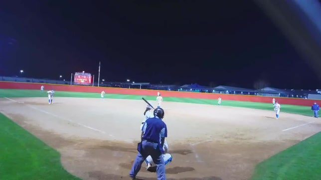 Keira's at bat for her first Varsity Scrimmage
