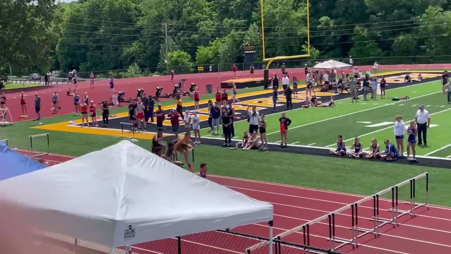 110 hurdles 15.70 first in Sectionals