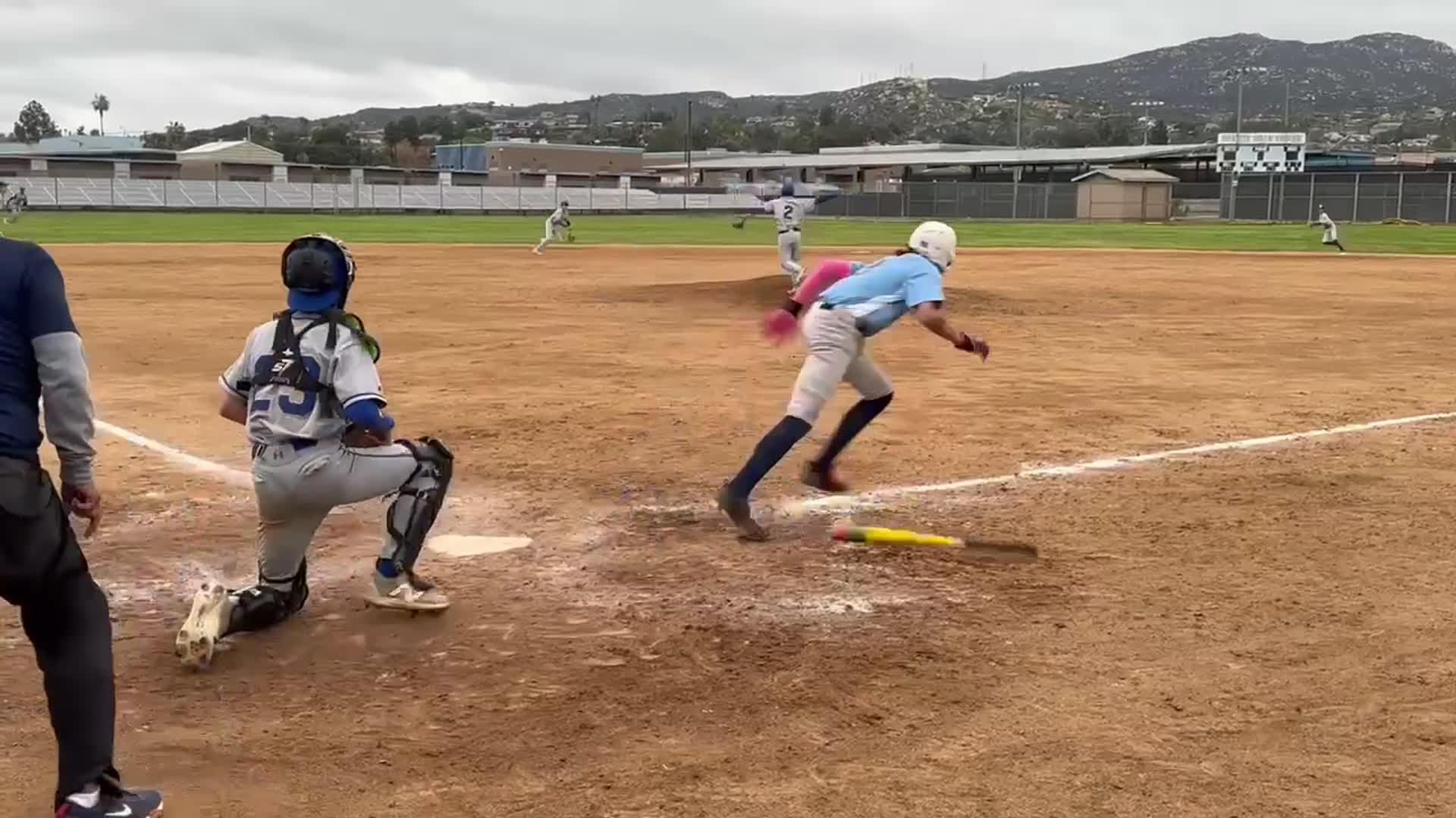 Sliding play by Junior Sampugnaro #12