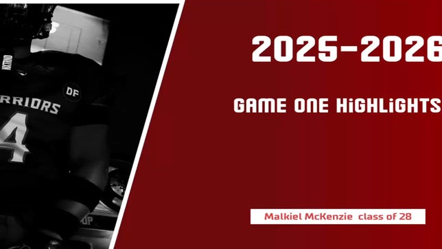 Great game 1 for Malkiel McKenzie