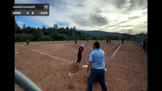 Singled line drive to center field