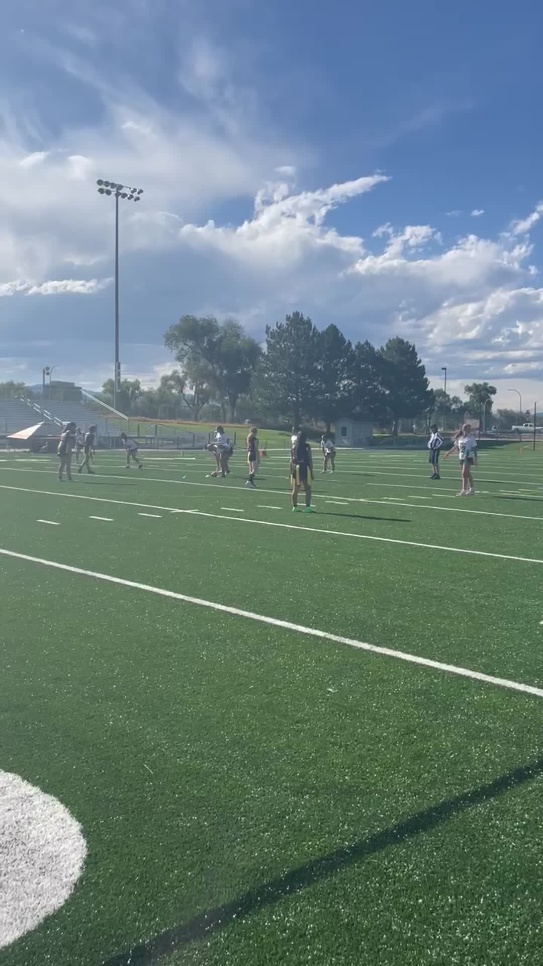Winding down the play clock and throwing for a 19 yard 1st down.