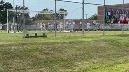 Finding the back of the net with right foot in action for Huntington High School