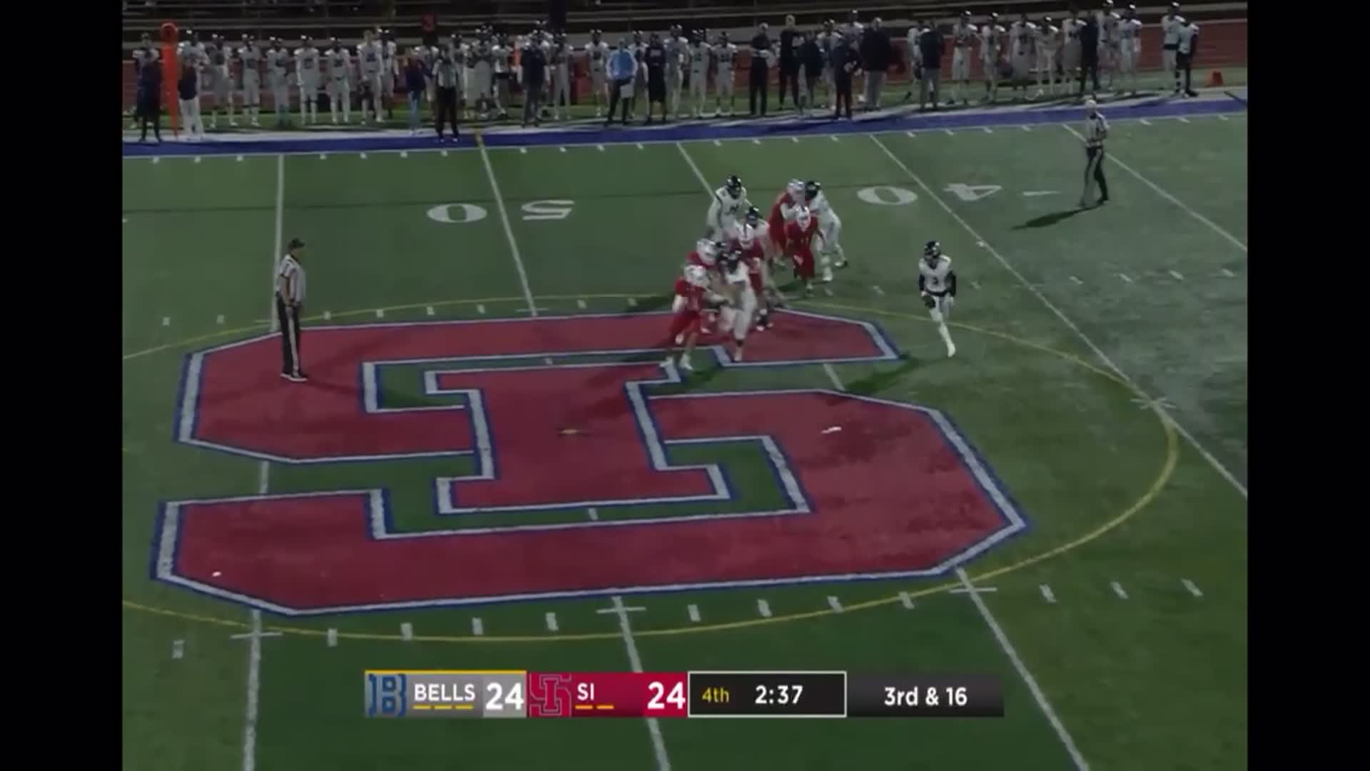 Parker Threat rolls out for the passing TD against St Ignatius