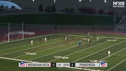 Lauren Culebro's 2nd assist as her Mountain Vista High School varsity soccer team beats Ponderosa High School, 6 - 0, on 4/24/2025
