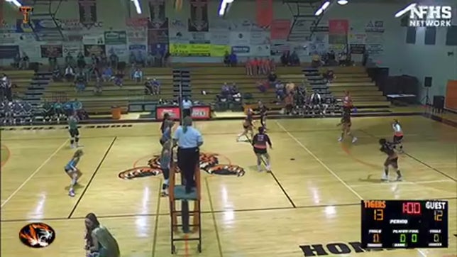 SHS volleyball with a nice go during their game in Trenton.