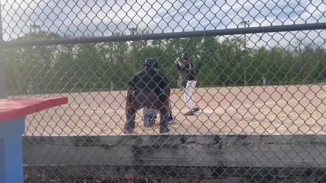 Lead off ground rule double