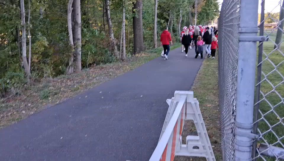 Baldwinsville bee's entering field.
To play ROME FREE  ACADEMY.