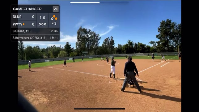 Tied 0-0 in league play, Burr drives in two to take a 3-0 lead over league opponent, Del Norte.