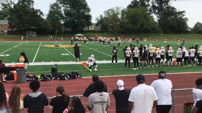 Parkville LB Eric Jackson with the interception!