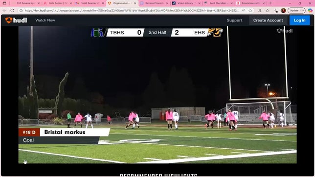 Bristal goal and shot vs Todd Beamer (2024)