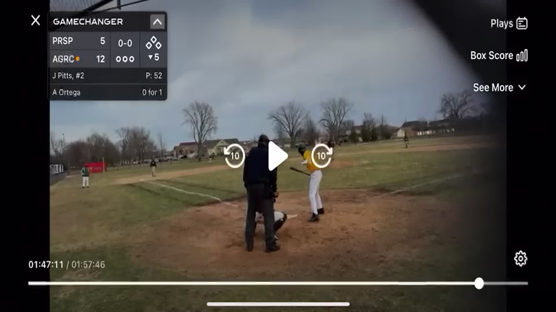 Alonzo Jr. with a triple