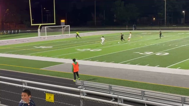 A. Leon's Third goal of his hat trick