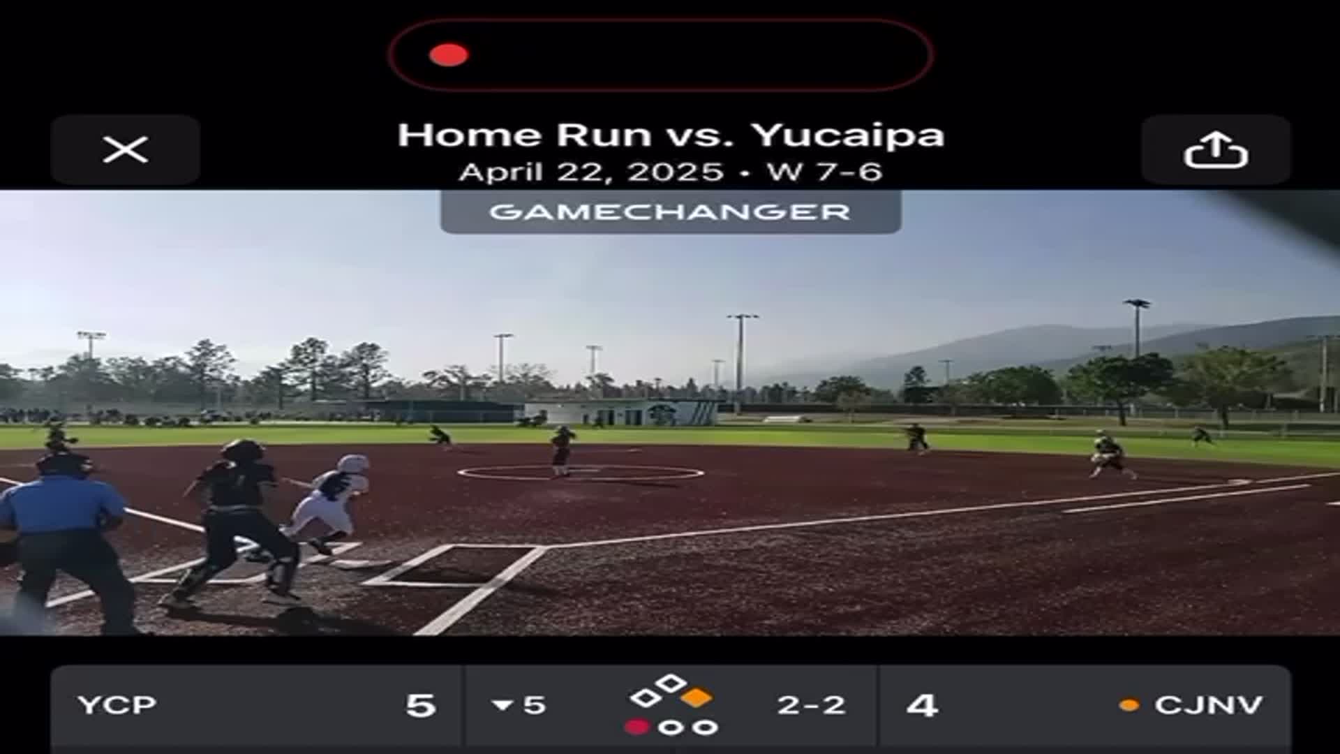 Rylee Torres with a 2-run shot