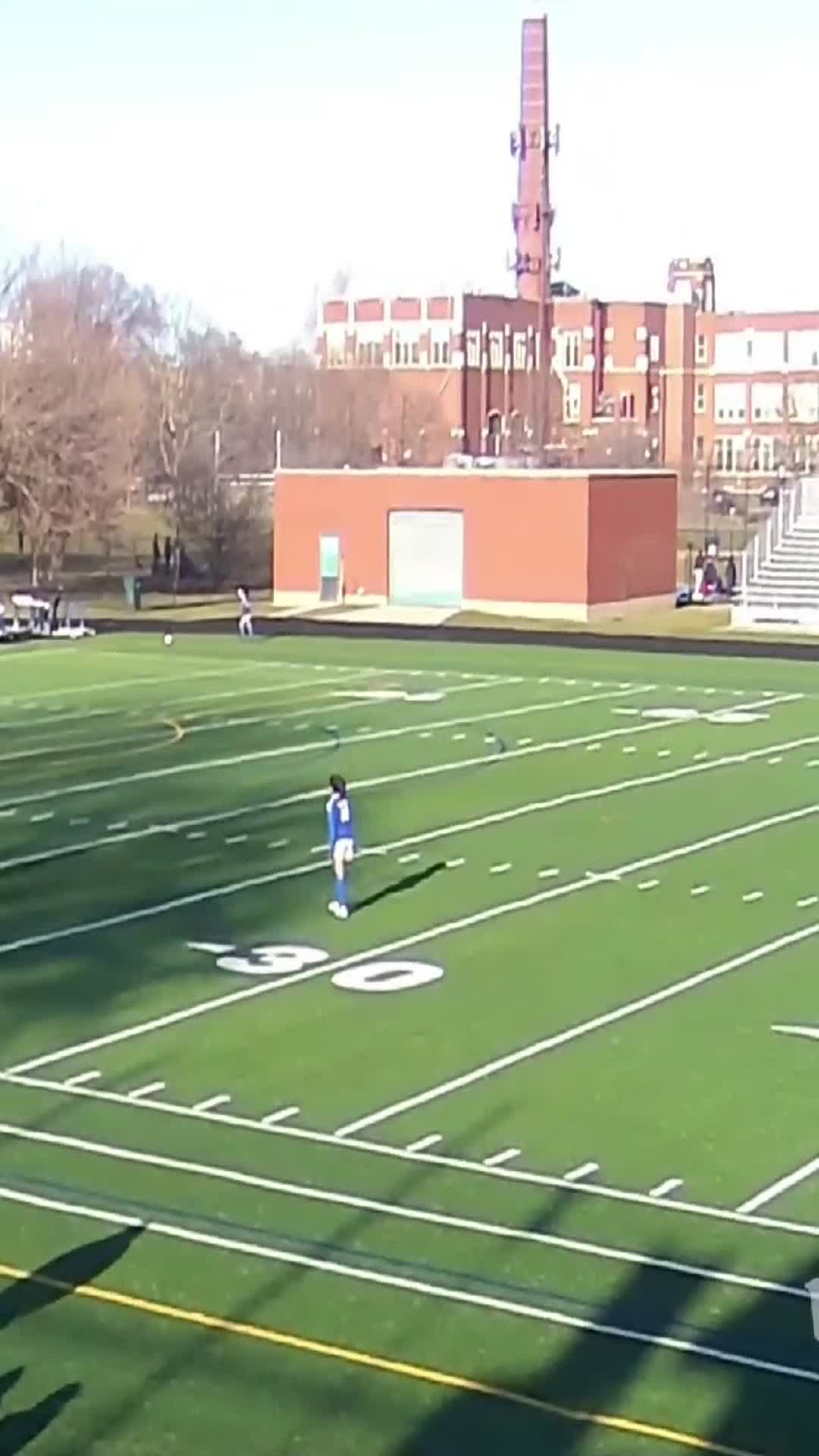 Amundsen v Mather 3/27/23. Emma steals the ball and races down the left, plays a one two with Raisa, gets ball back to Raisa who scores