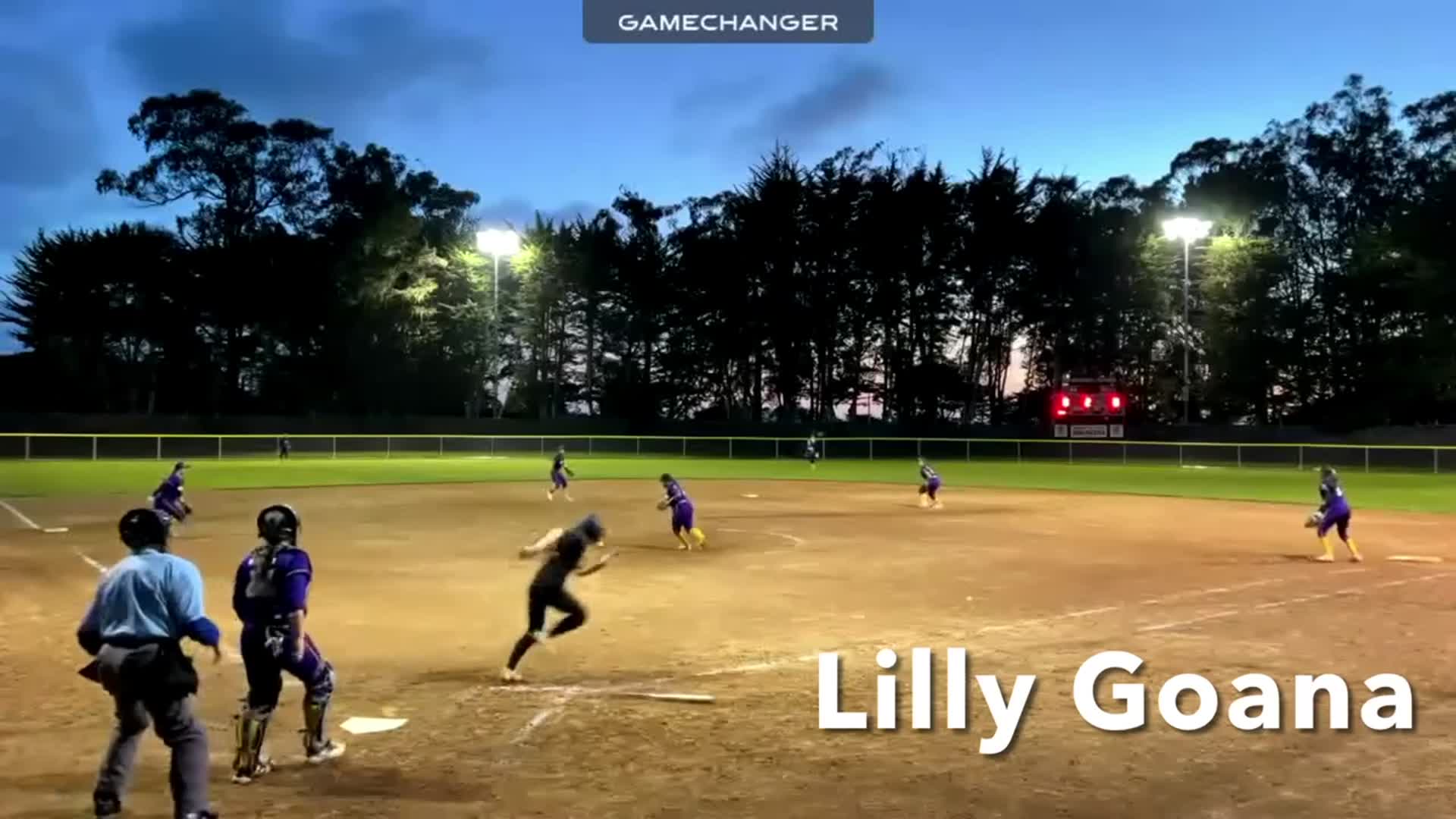 Lilly Goana with 4 hard hits back up the middle