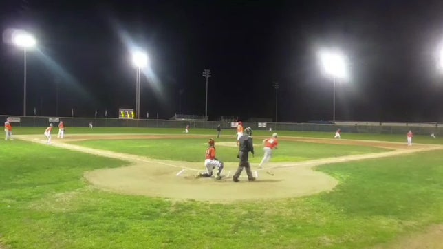 York doubles to right field, Miller scores