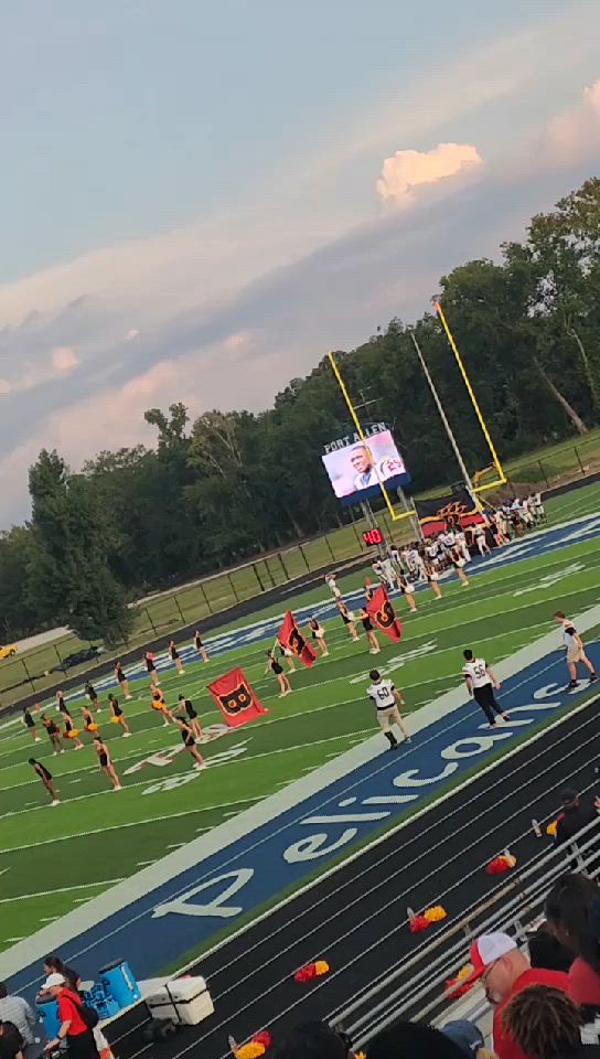 Brusly charges the field getting ready to take on Port Allen on Friday Sept.5 2025