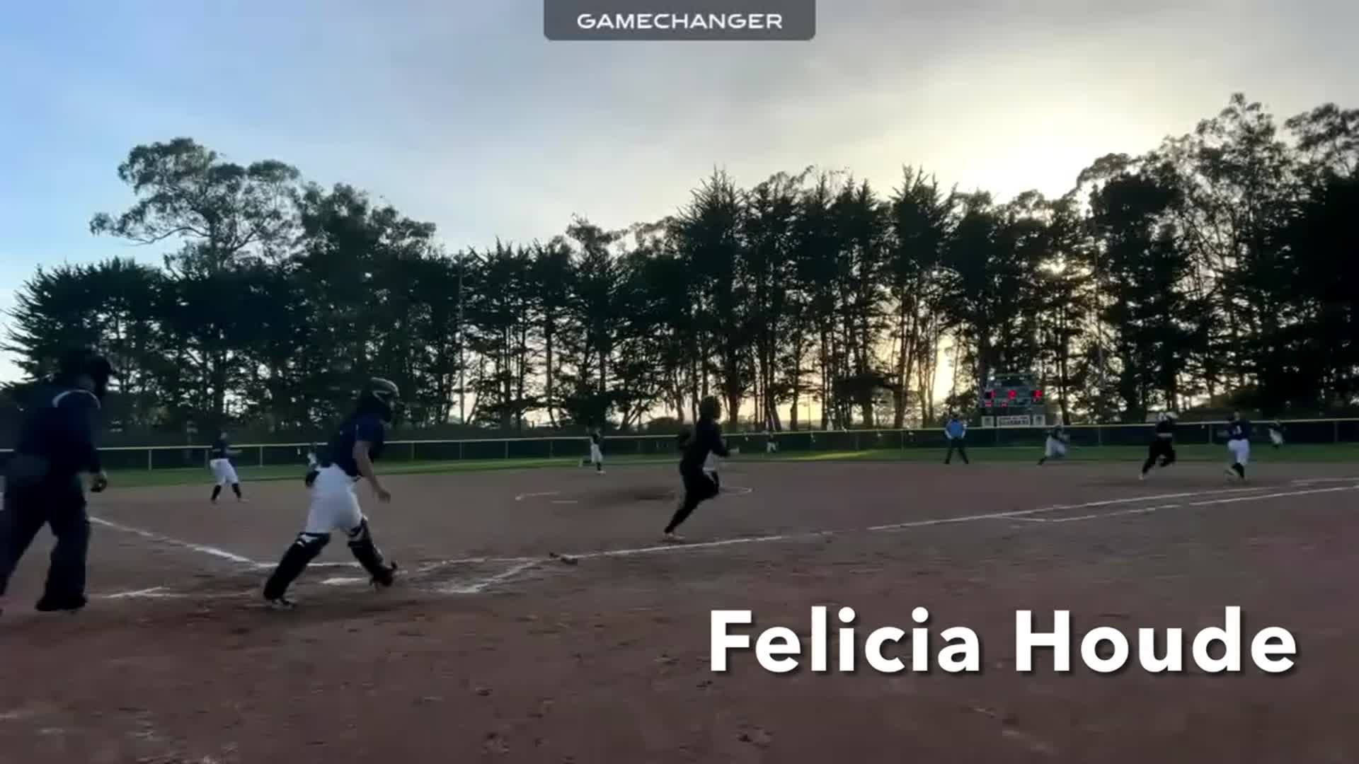 Felicia Houde has a 2-hit game against Aptos