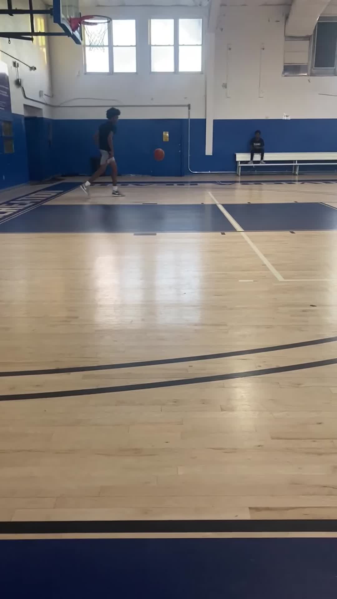 Brian on the rim after practice