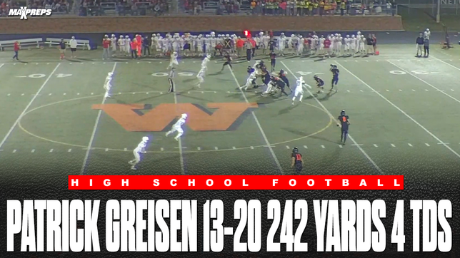 Patrick Greisen threw for 242 passing yards and 4 touchdowns in a win over Pulaski high school (WI) on Friday night.