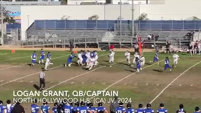 Logan Grant's highlight reel for 2024 season as QB of North Hollywood HS JV football team