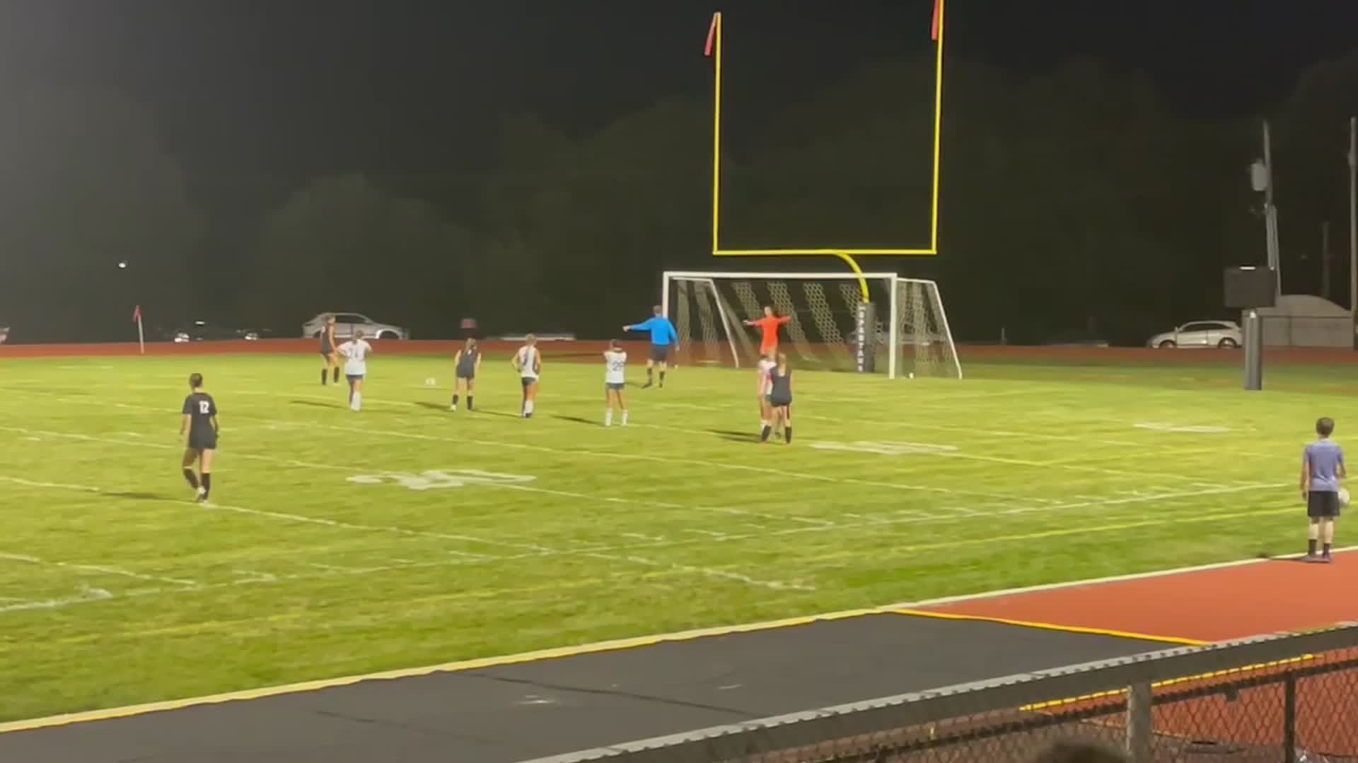 Athens Vs Alexander  Senior Kayla Hammonds with a blocked PK