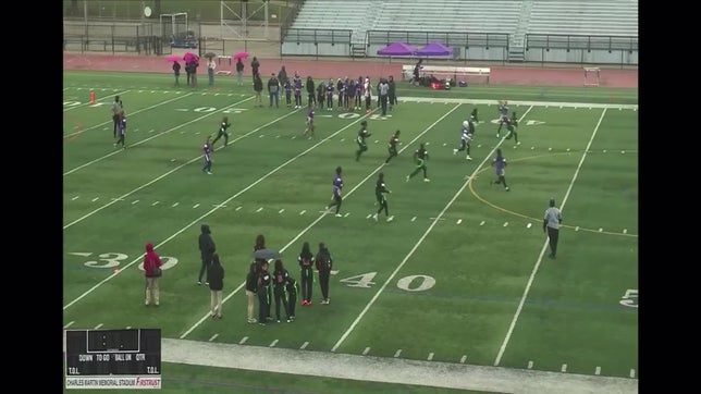 Natalie caught for 50+ yard touchdown thrown by QB Tea.