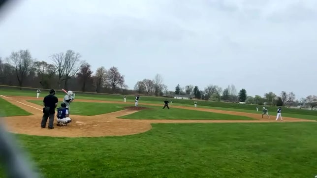 Sean Rusnack doubles over the left fielders head and moved brother Brendan Rusnack to third.