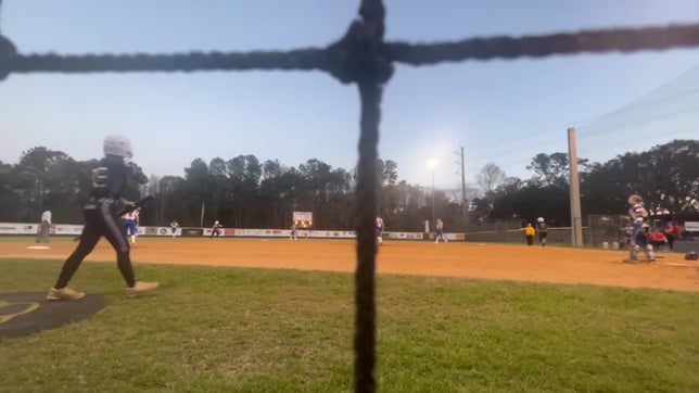 Triple to left field