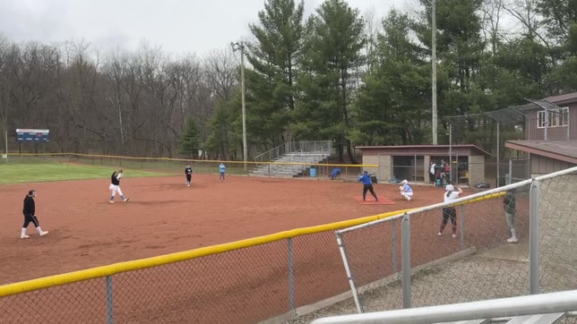 Home run at Riverton Parke High School during an inner squad scrimmage.