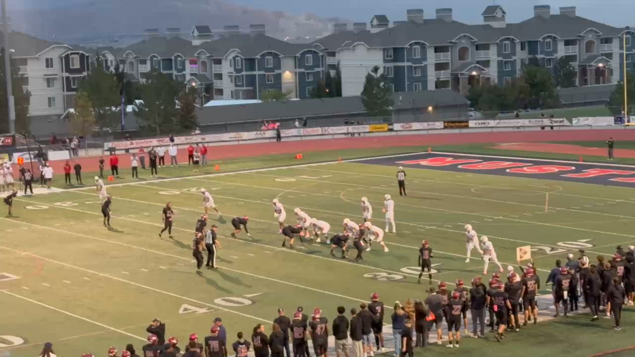 Cannon Brinton with the interception