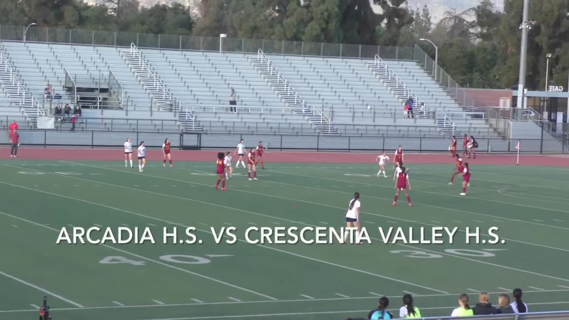 Game winning Goal-Arcadia High School vs Crescenta Valley High school 2/1/25