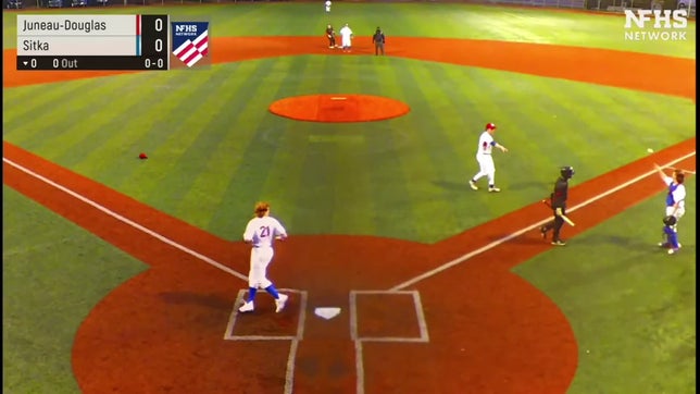 Diving catch on attempted bunt