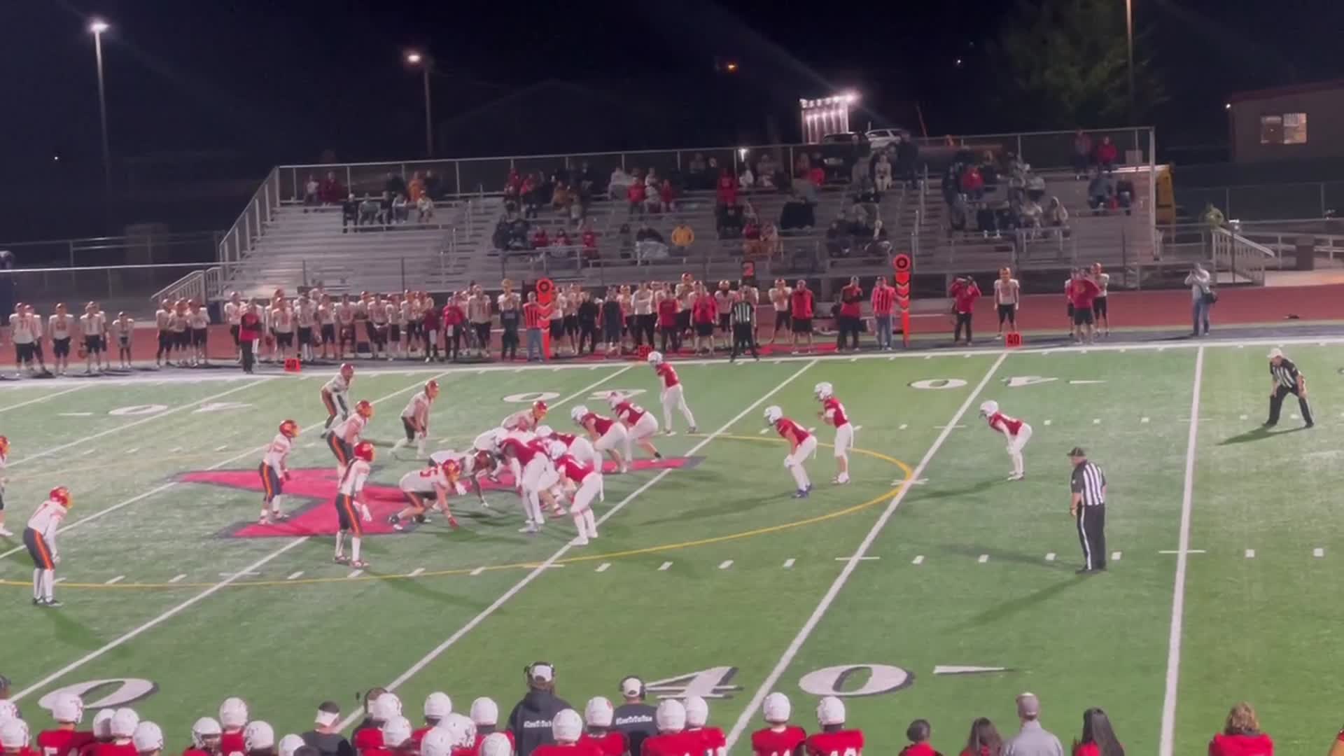 3rd quarter YELM #10 Parker Myers to #14 Jameson Patin 53 yard Touchdown Pass