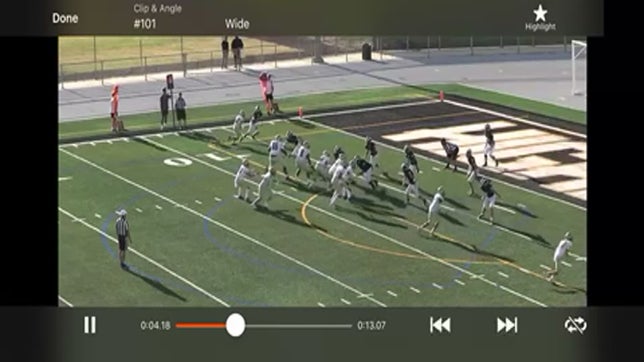 #14 Rex Wilkinson TD pass to #24 David Campbell vs Highland JV