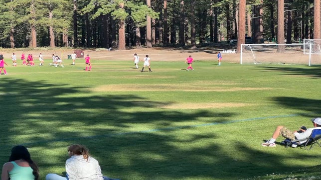 Tayla scored a goal at the start of the season tournament in Tahoe.