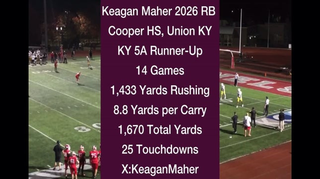 Keagan Maher 2026 Junior Season Highlights