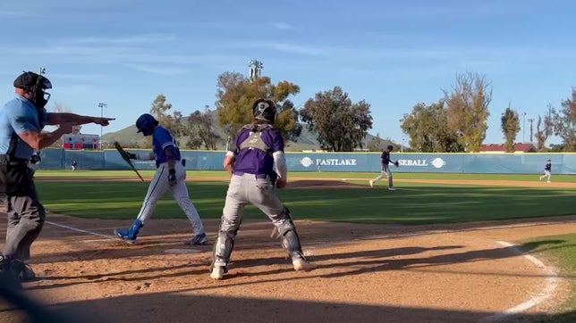 Strikeout to finish a 1-2-3 inning vs Eastlake
