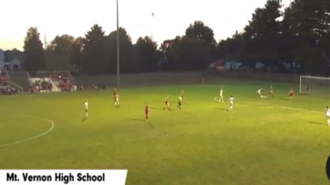 Through ball played by Kylie Brandes (#2) followed with a shot and goal By Taylor Bastin (#15).