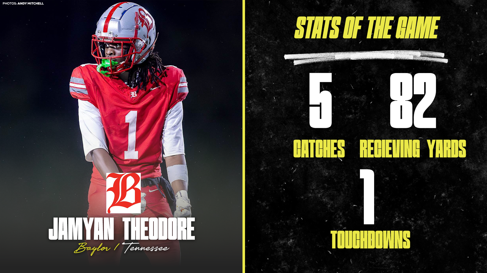 Jamyan Theodore Delivers Breakout Game With 82 Yards and Clutch 39-Yard TD